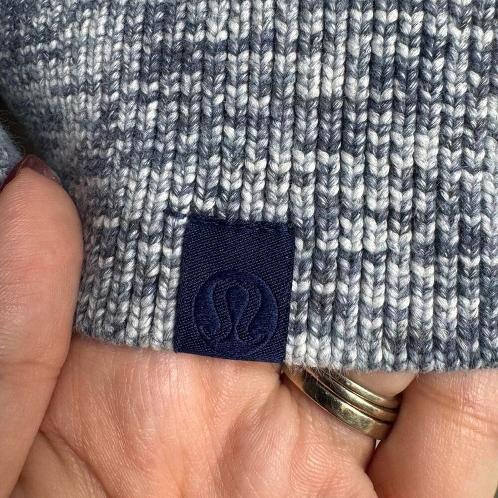 Lululemon Athletica Sweater Night Sea Blue Boxy Cotton Blend Size Medium - Picture 4 of 10